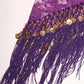Purple Lace Shawl/Hip Scarf with Gold accents